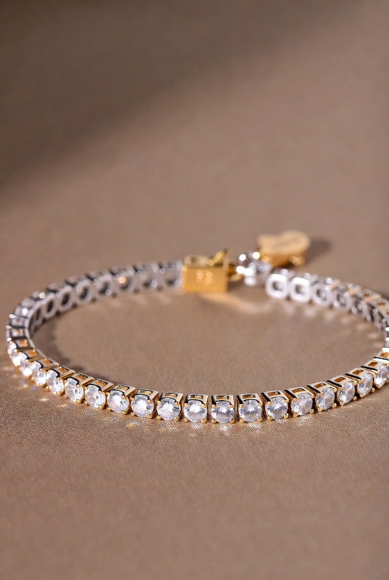 Personalized CZ Diamond Tennis Bracelet - Image 4