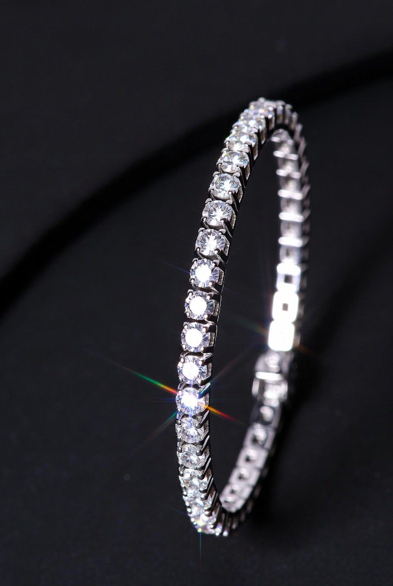Personalized CZ Diamond Tennis Bracelet - Image 5