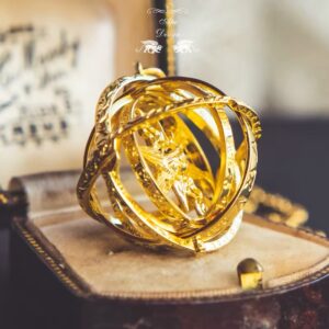 Steampunk Astronomical Globe Pendant Necklace, Transformable Design, Ideal Gift for Science & Astronomy Enthusiasts