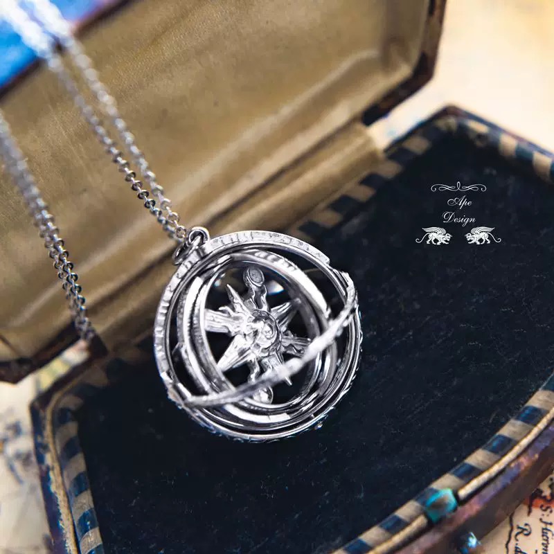 Steampunk Astronomical Globe Pendant Necklace, Transformable Design, Ideal Gift for Science & Astronomy Enthusiasts - Image 5